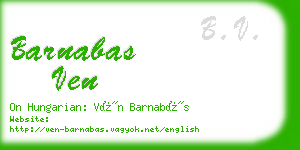 barnabas ven business card